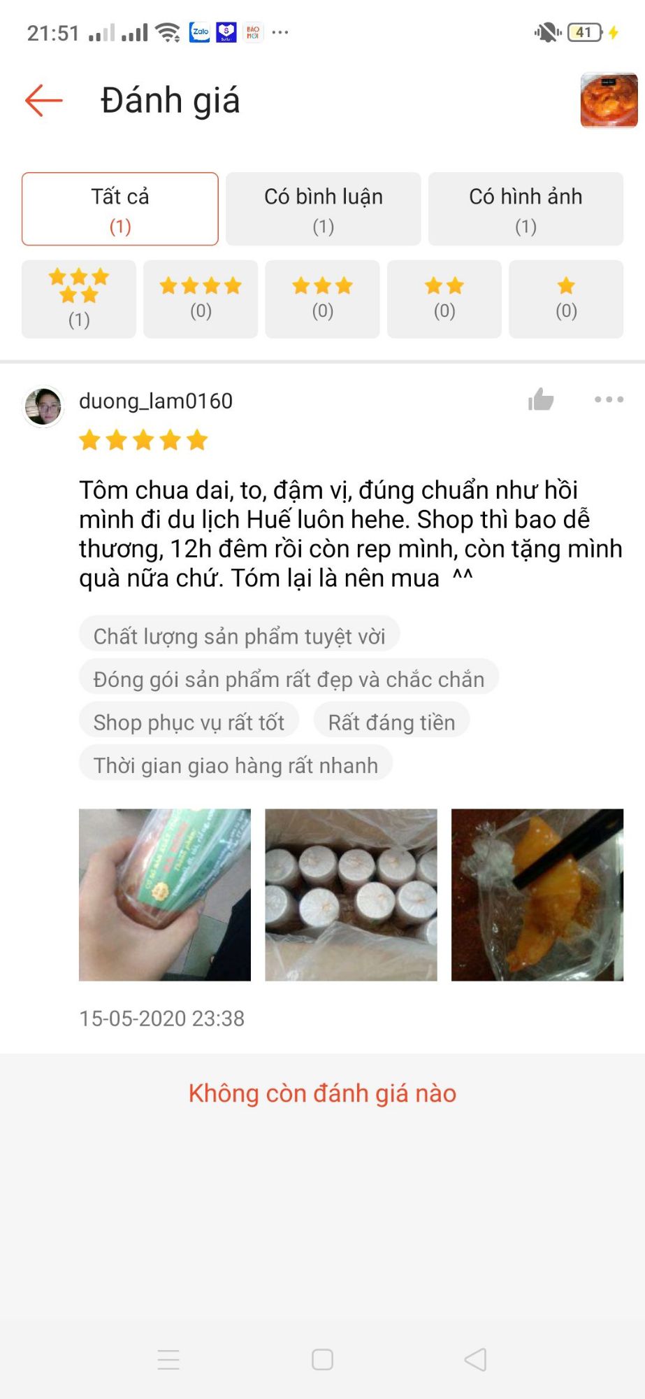Tôm chua chuẩn Huế Combo 2 hủ 400gr