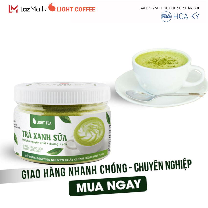 Combo 2 hũ bột trà xanh sữa 3in1 Light Tea - 230gr/hũ