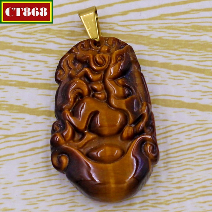 Mặt dây chuyền tuổi Ngọ đá mắt hổ MMHCG8