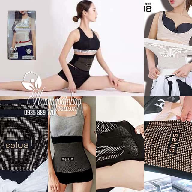 Gen đai nịt bụng giảm mỡ Salua (màu đen, mau da)