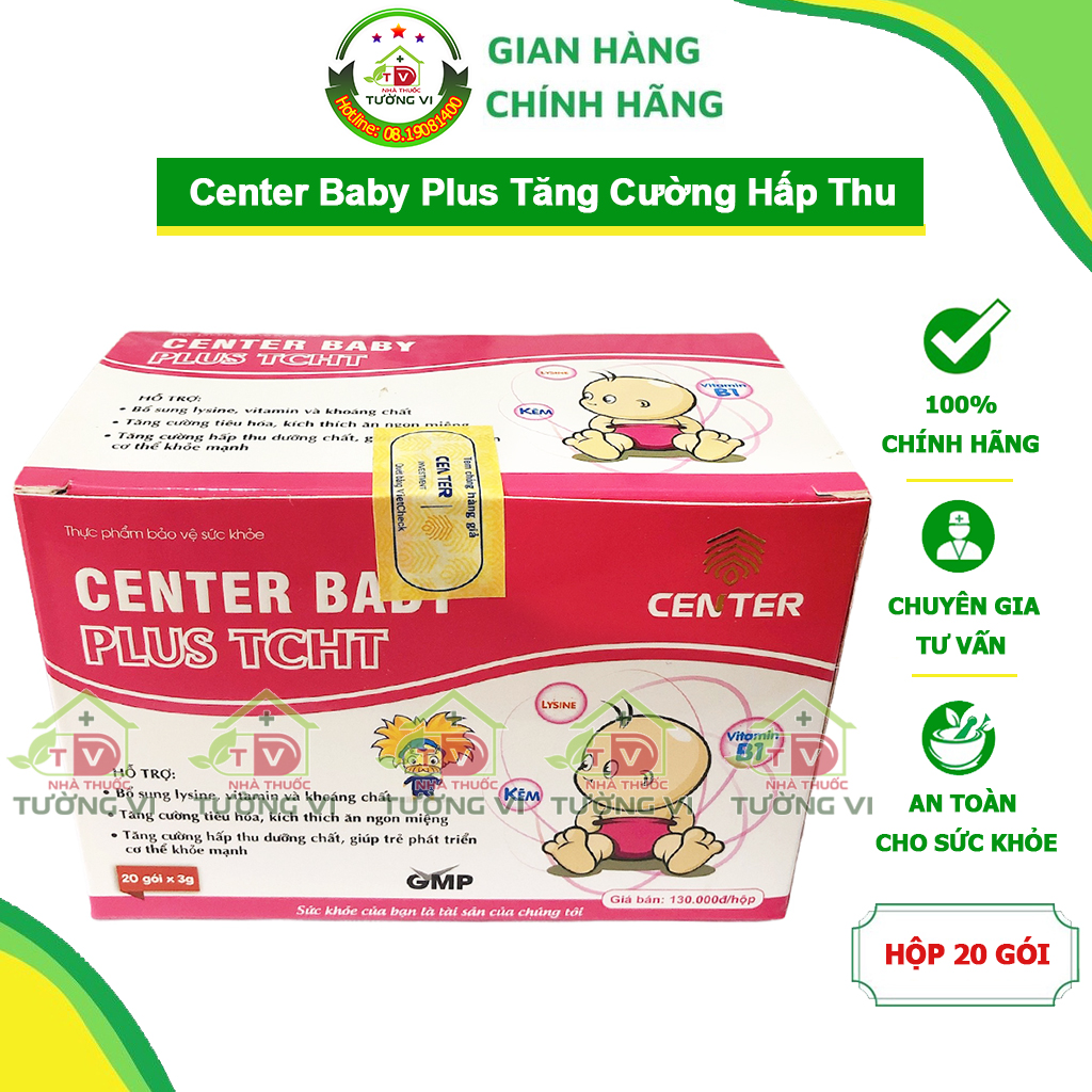 Cốm Center Baby Plus TCHT Tăng Cường Hấp Thu – Bổ sung vitamin và khoáng chất, giúp trẻ ăn ngon miệng, tiêu hóa tốt
