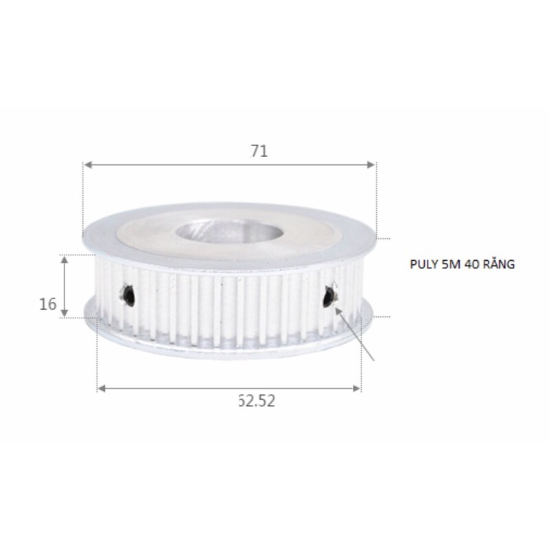 Puly 5M 40 Răng Rộng 15mm