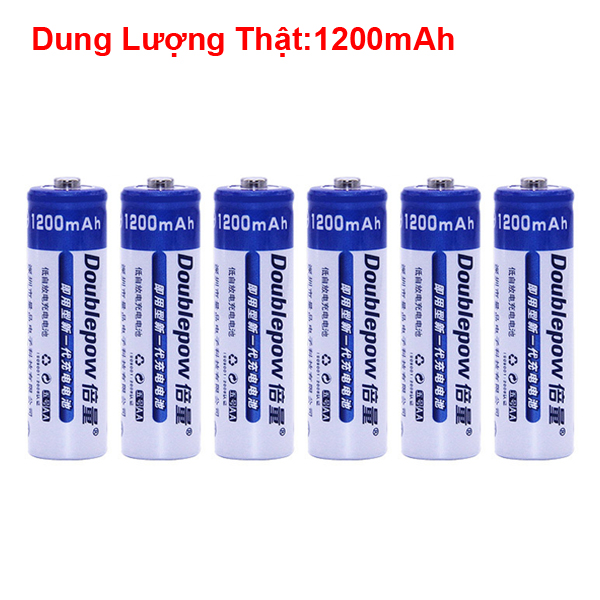 Bộ 6 Pin Sạc Ni-Mh 1.2V AA/AAA Doublepow 2A/3A Cam Kết Dung Lượng Thật Dùng Cho Đèn Pin Đồ Chơi Remote Micro