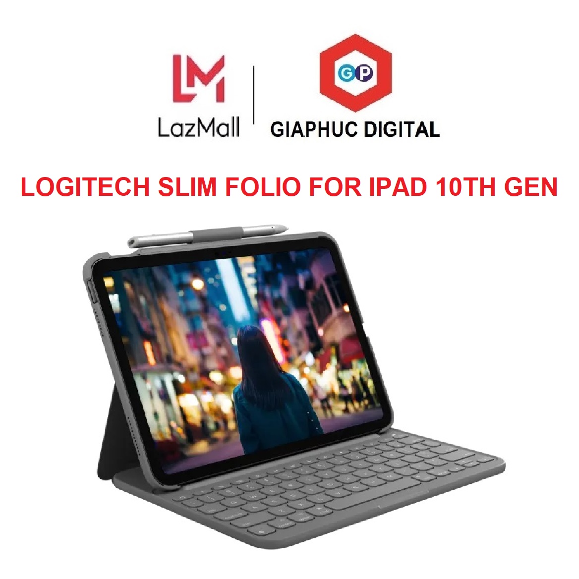 Bàn Phím Logitech Slim Folio for iPad (10th gen)