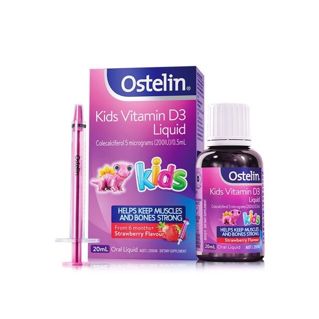 Ostelin Kids Vitamin D3 Liquid 20ml - Hàng Úc