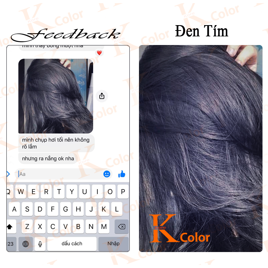 Thuốc nhuộm tóc Đen Tím Kcolor