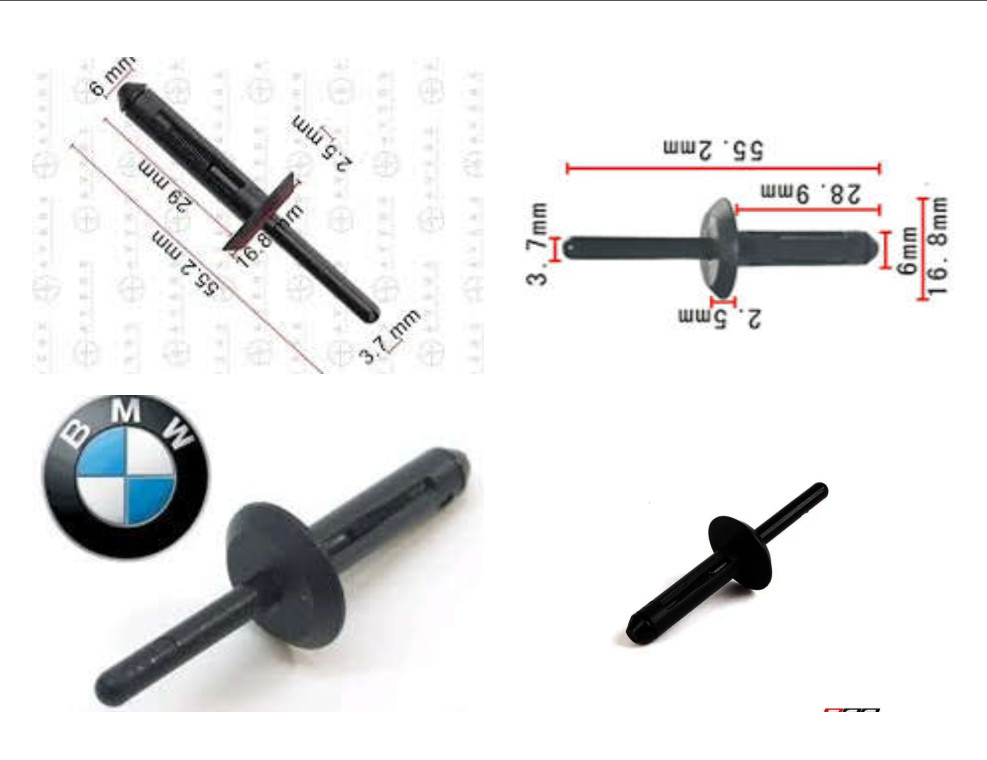 BỘ 10 (RIVE)  NỞ NHỰA GẮN ỐP VIỀN ĐEN VÀNH MAI CÁC DÒNG XE BMW X SERIES