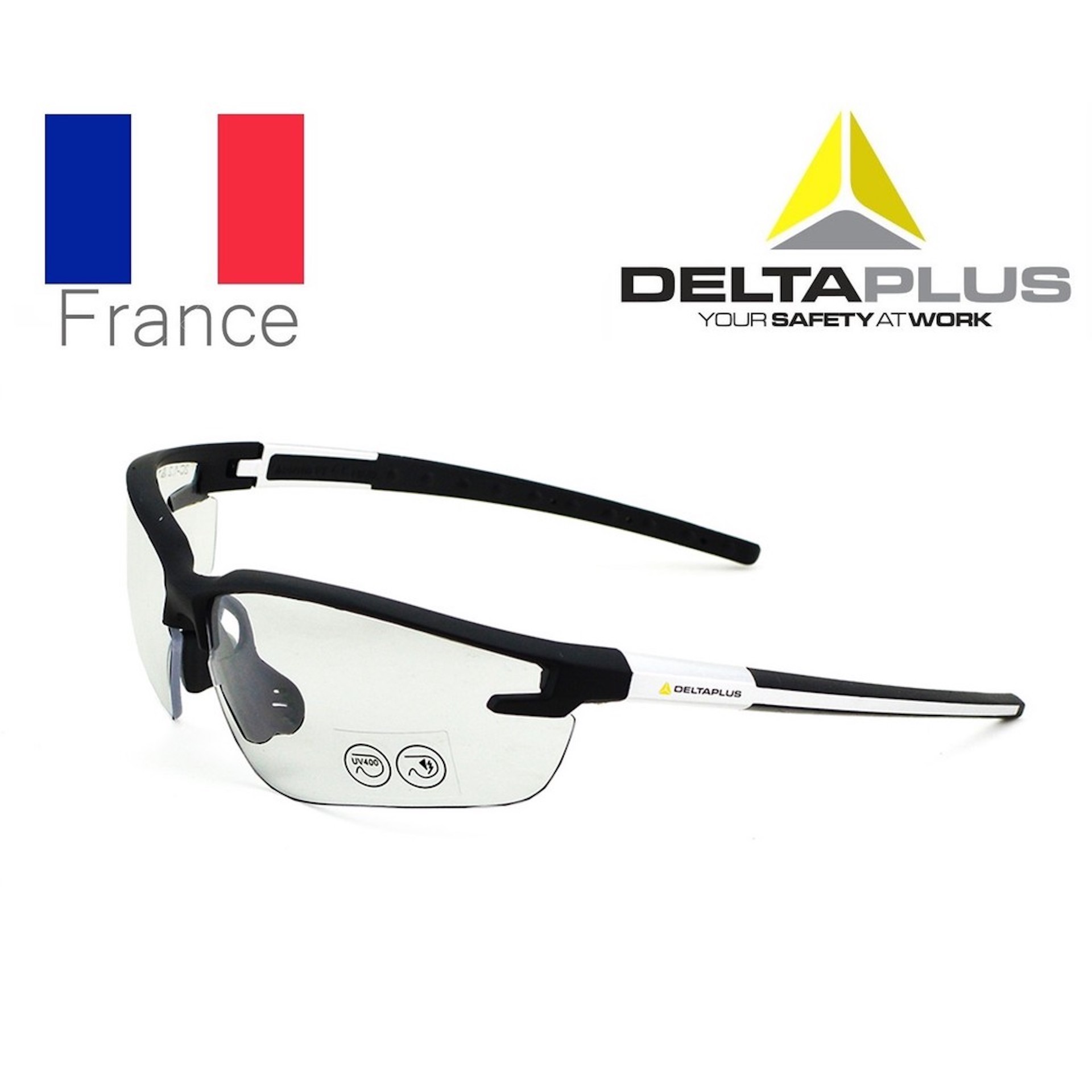Kính bảo hộ Deltaplus Fuji2 chống bụi, chống tia UV, bảo vệ mắt đa năng, đi đường, lao động Kính chống bụi - Thinksafe