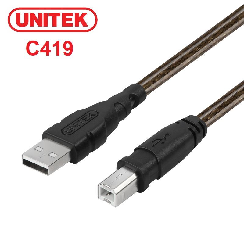 Cáp tín hiệu USB máy in, máy scan 1.8m Unitek Y-C419