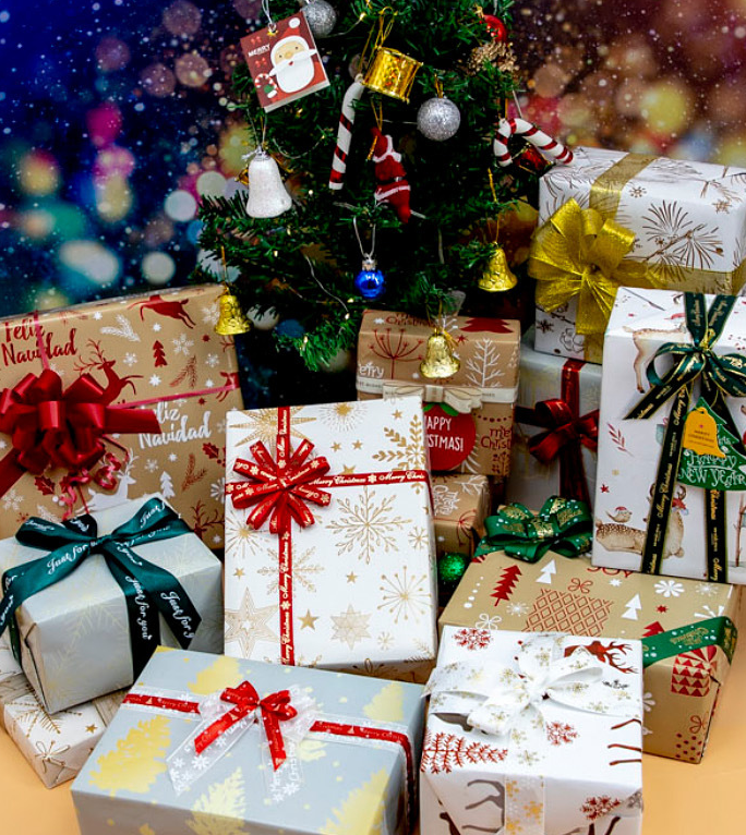 Giấy Gói Quà Giáng Sinh Noel Vui Vẻ