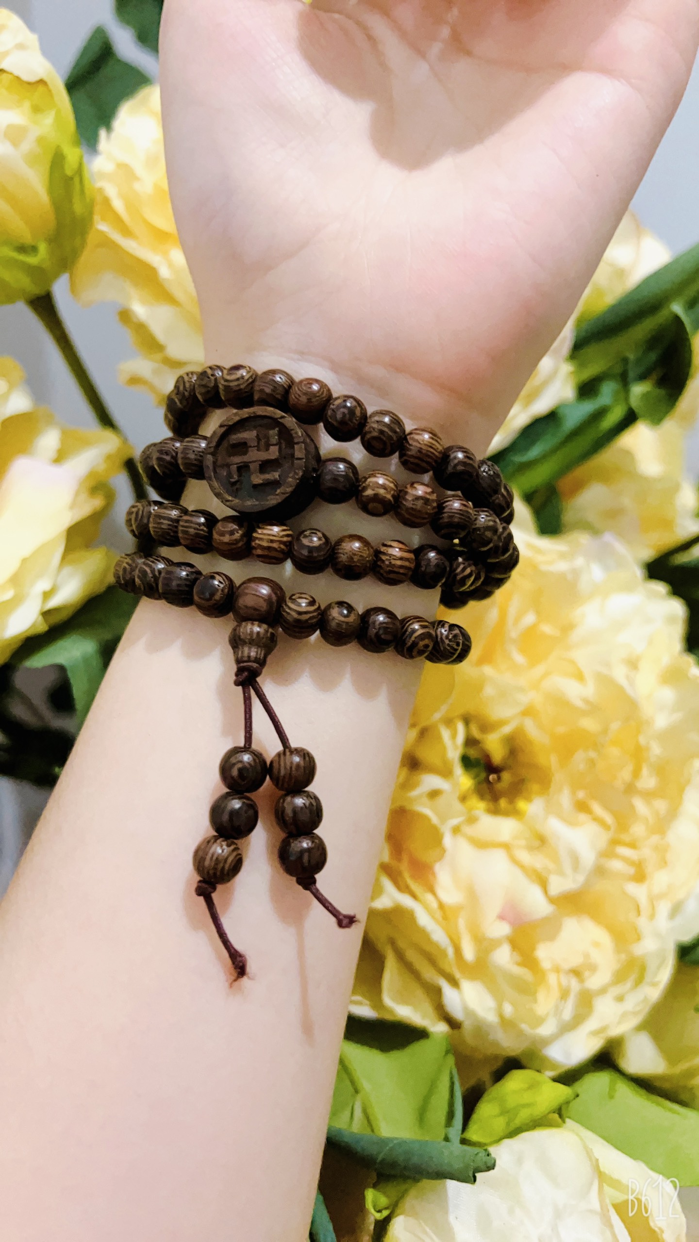 Vòng Tay Trầm Hương, Chuỗi Vòng 108 Hạt Trầm Mix Thần Tài, Hoa Sen 6li nhiều mẫu