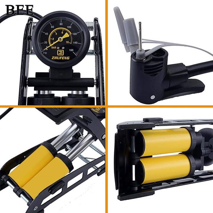 Bơm Xe Ô Tô Xe Máy 2 Ống J44b-01 Bee