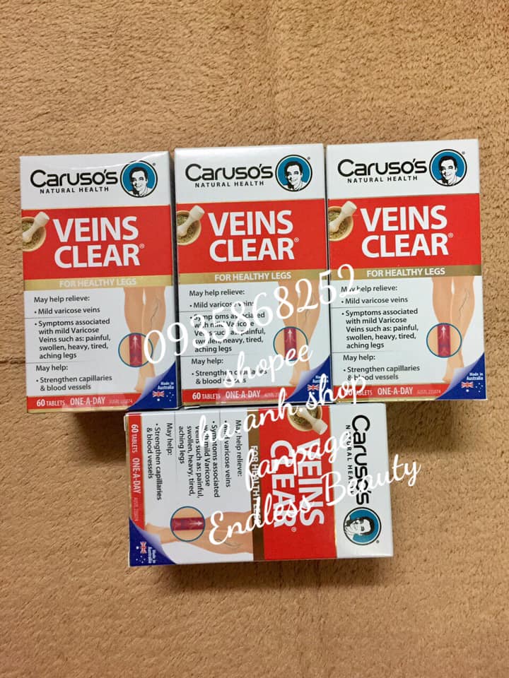 Giãn tĩnh mạch VEINS CLEAR CARUSOS 60 viên