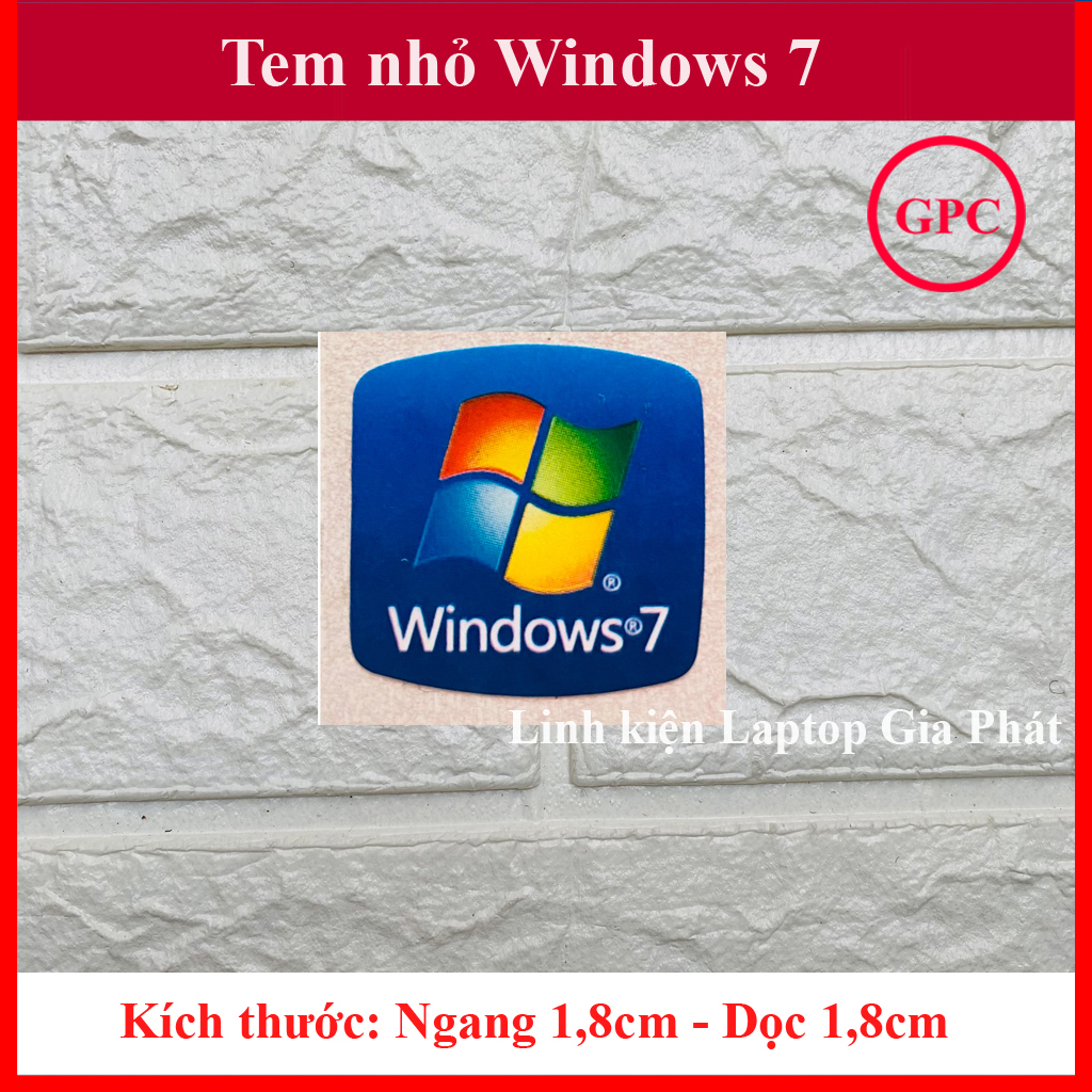 Tem Windows 7- màu Xanh