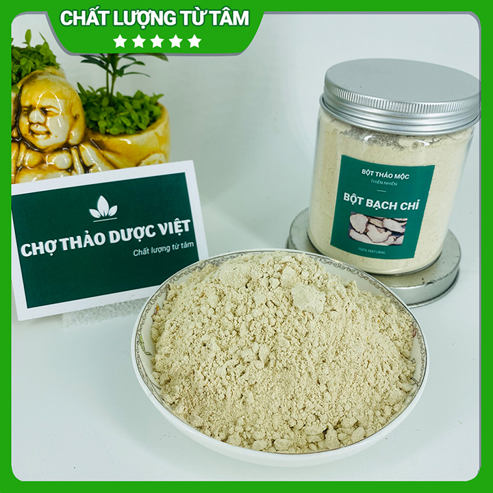 Bột bạch chỉ nguyên chất 500g, khô, thơm, bột đắp mặt trắng da, giảm mụn, mờ thâm nám