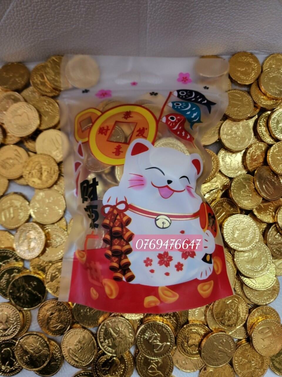 socola đồng tiền  TÚI MÈO THẦN TÀI 500G-- date 2025