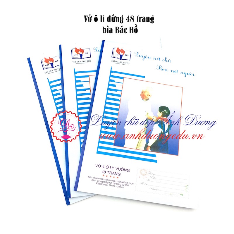 Vở ô li 48 trang bìa bác