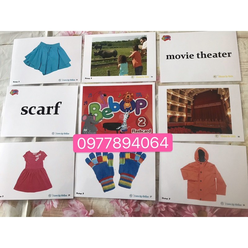 Flashcards Bebop 2 -size A5-2 mặt ép plastics- 87 thẻ