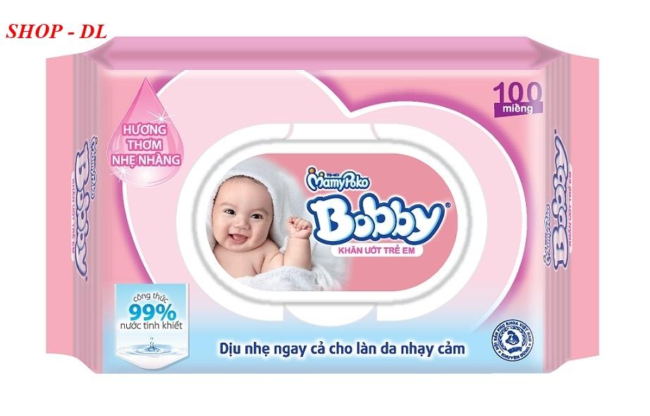 KHĂN ƯỚT TRẺ EM BOBBY CARE (100 MIẾNG/GÓI)