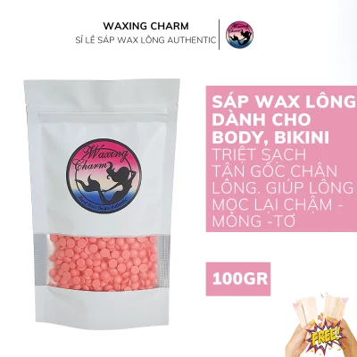 100gr Sáp Wax Lông Nóng Hard Wax Beans Waxingcharm Dành Cho Nách, Body, Bikini Tặng Que Wax