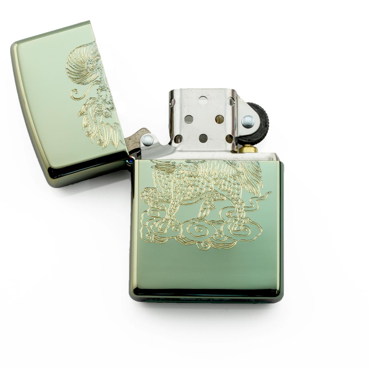 Bật Lửa Zippo Khắc Ngọc Kỳ Lân