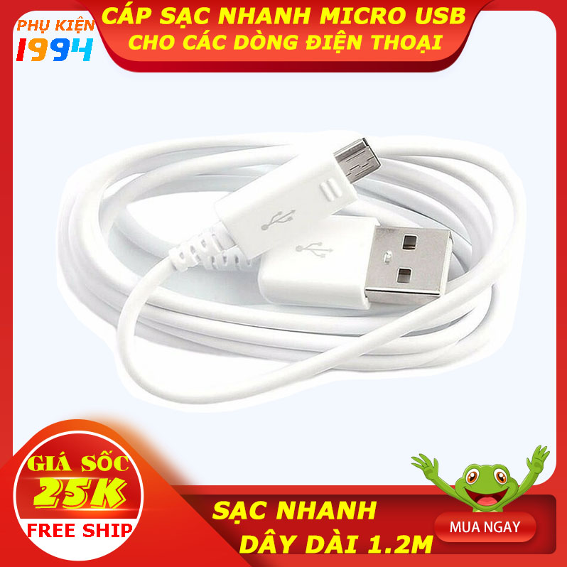 Cáp sạc nhanh samsung 1,2m micro usb chính hãng