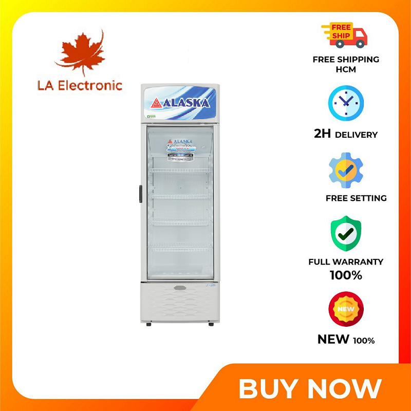 Tủ mát alaska inverter 300 lít lci-300dx - - đèn led khoá cửa tủ inverter tiết kiệm điện cửa kính