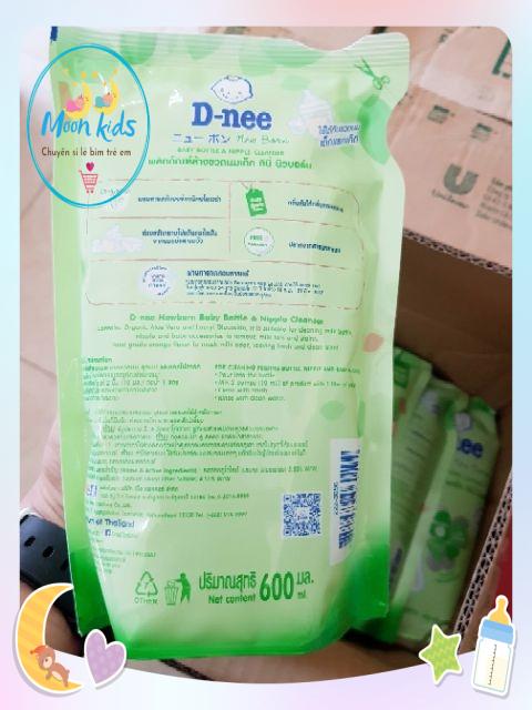 [HCM] [ mẫu mới ] Nước rửa bình sữa Dnee  Organic Thái Lan túi 600ml