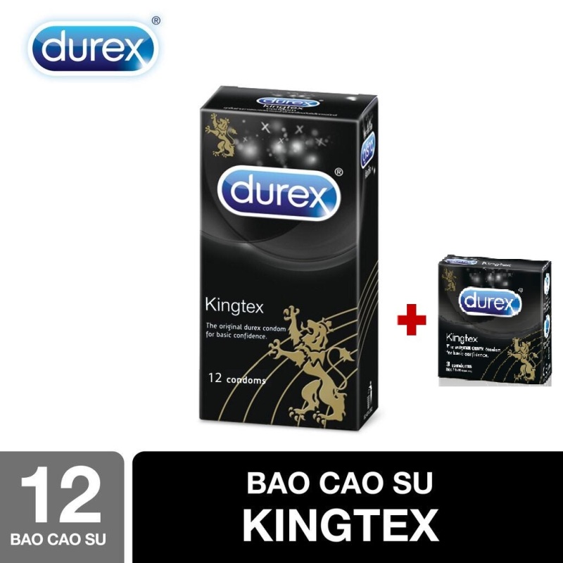 MUA 1 TẶNG 1 Bao cao su Durex Kingtex 12 bao tặng 1 hộp cùng loại 3 bao ( CHE TÊN SP KHI GIAO HÀNG ) nhập khẩu
