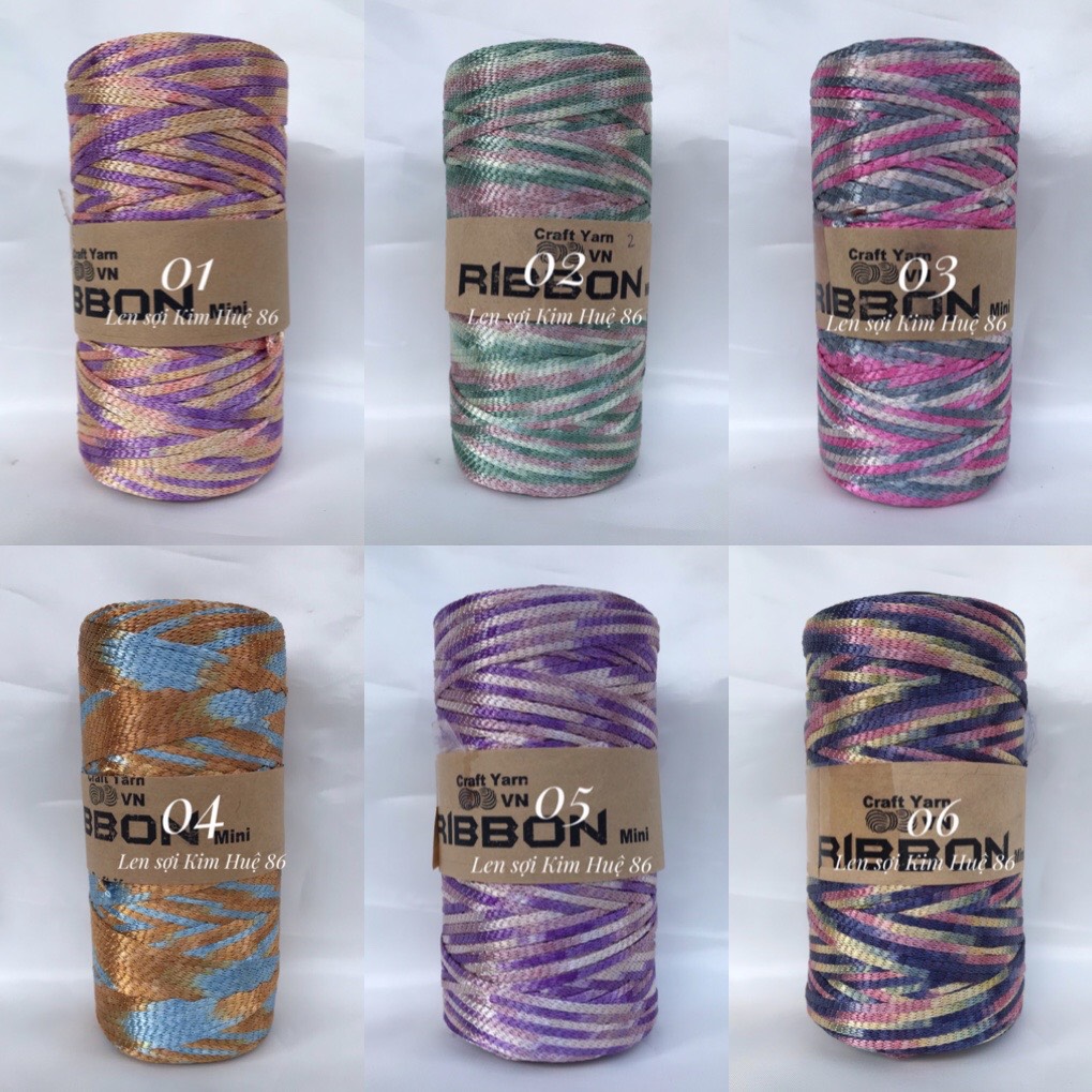 Sợi Ribbon màu loang