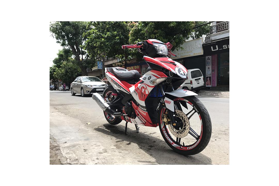 Tem Trùm Exciter 150 Trắng Đỏ Eneos Monster