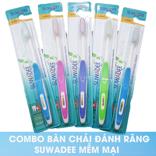 Compo 5 Bàn Chải Đánh răng SUWADEE (hộp vuông 50 cây)