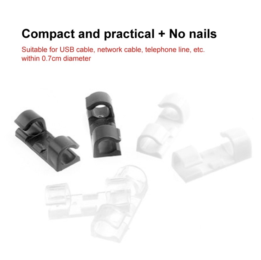 Set 20 kẹp cố định dây cáp/dây điện