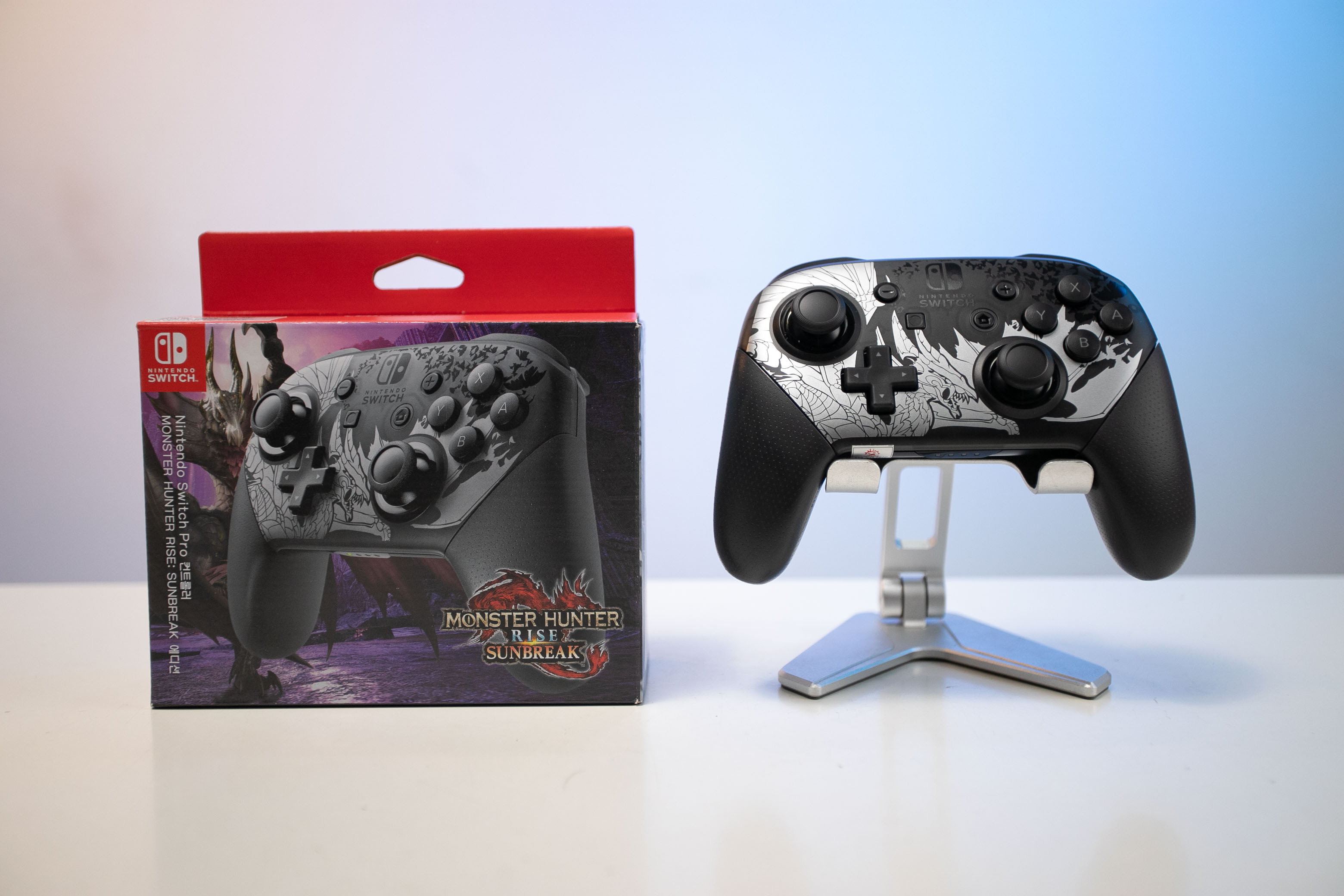 TAY CẦM CHƠI GAME KHÔNG DÂY NINTENDO SWITCH PRO CONTROLLER - MONSTER HUNTER RISE SUNBREAK EDITION