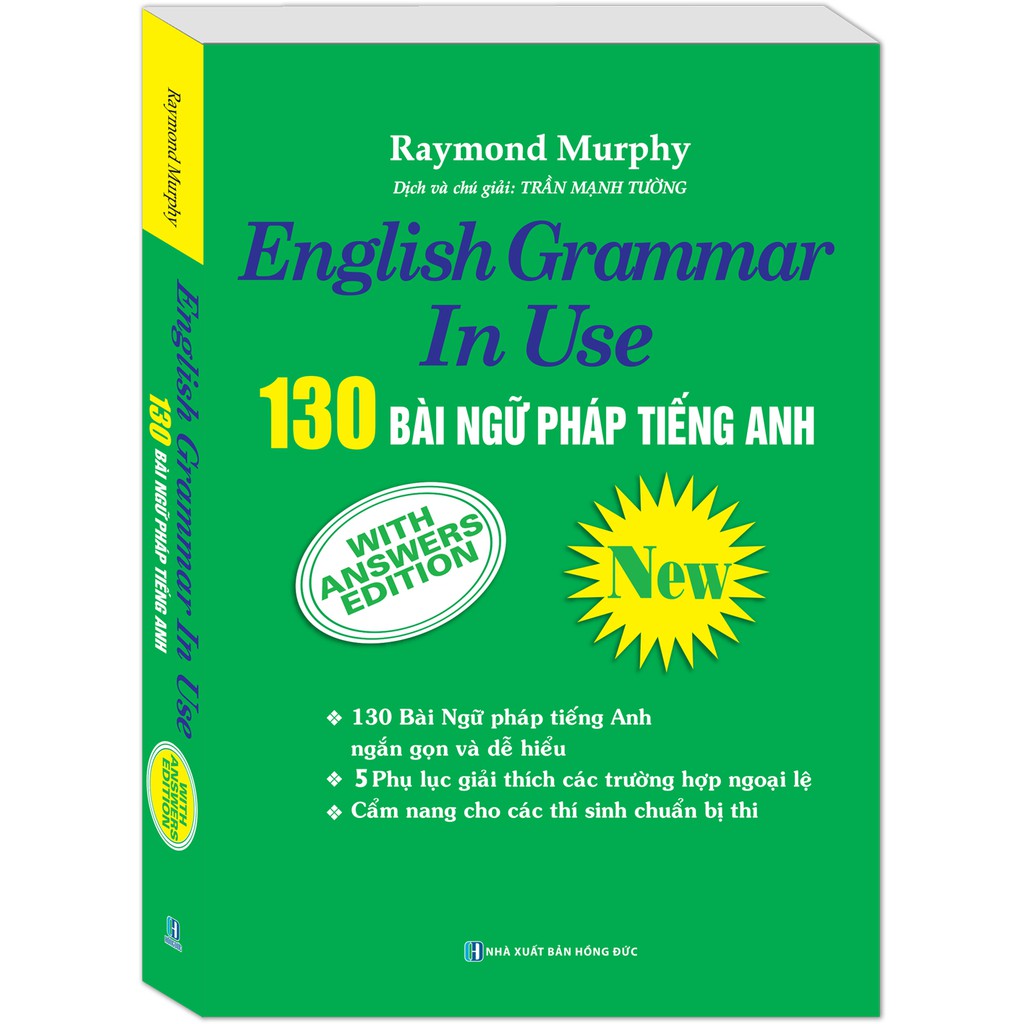Sách - 130 Bài Ngữ Pháp Tiếng Anh - English Grammar In Use  Đen Trằng