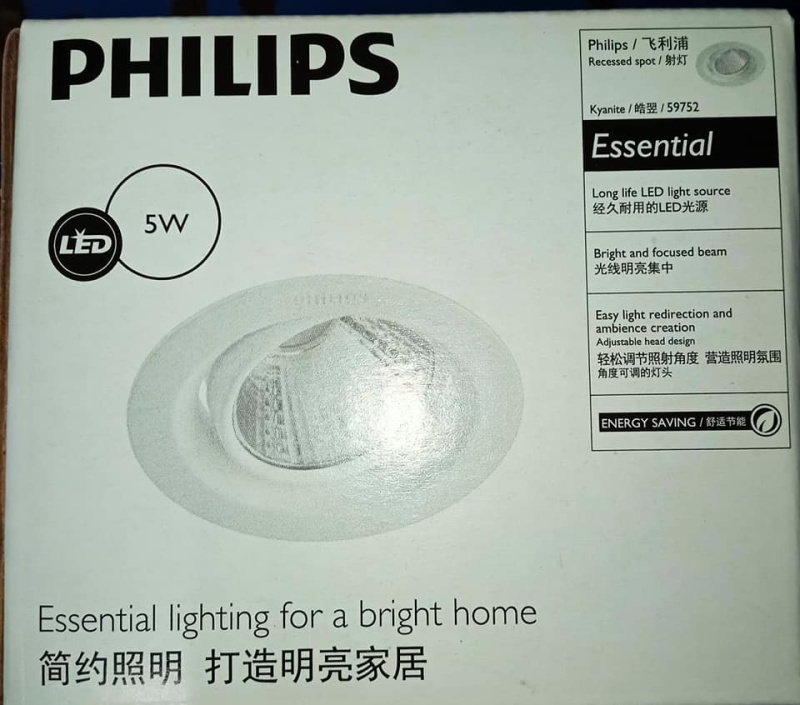 Đèn Downlight Led chiếu điểm Philips 59752 Kyanite 5W 2700K