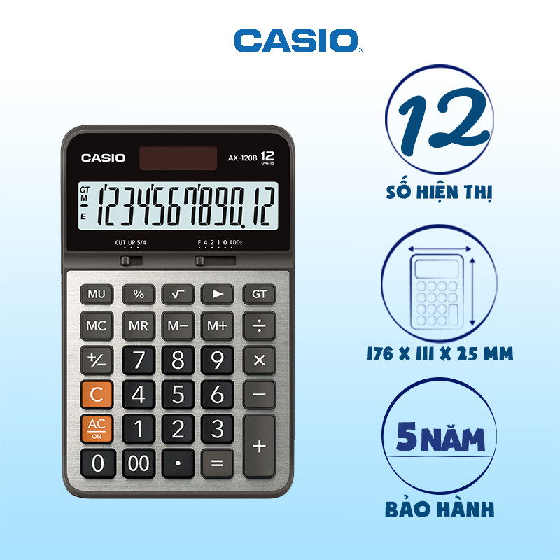 Máy tính Casio AX 120B chính hãng bảo hành 5 năm
