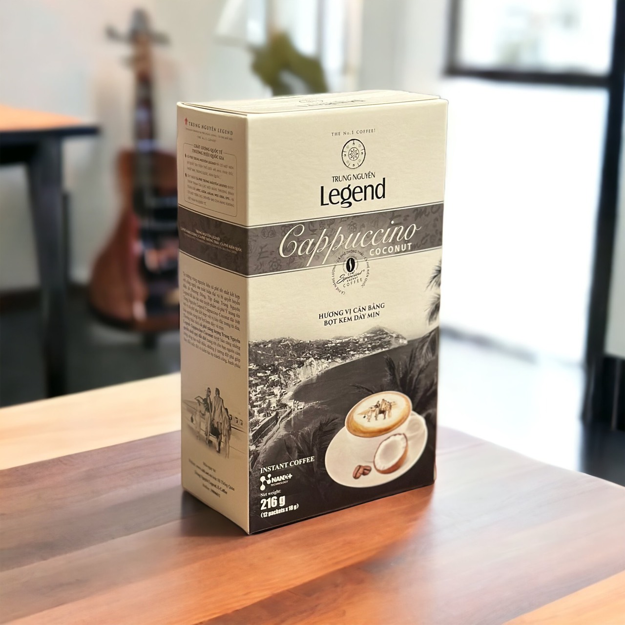(MỚI) Cà phê Cappuccino Coconut ( vị Dừa) Trung Nguyên( Hộp 12 gói)
