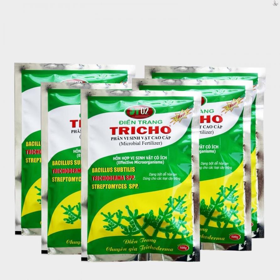 Nấm đối kháng trichoderma điền trang gói 500 gram - ủ phân bón, trộn đất trồng cây, đối kháng nấm bệnh