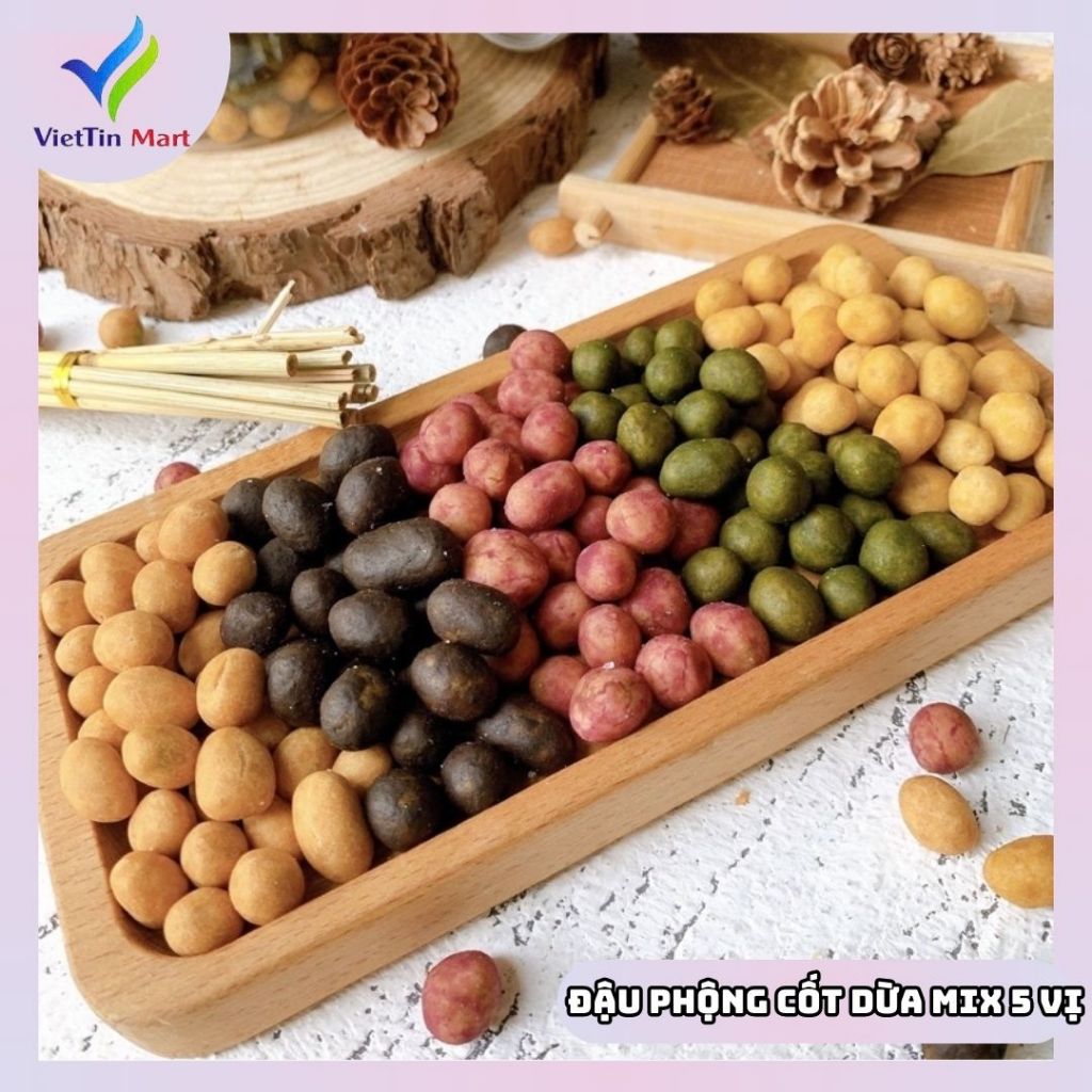 Đậu phộng cốt dừa mix 5 vị thơm ngon - Viettin Mart