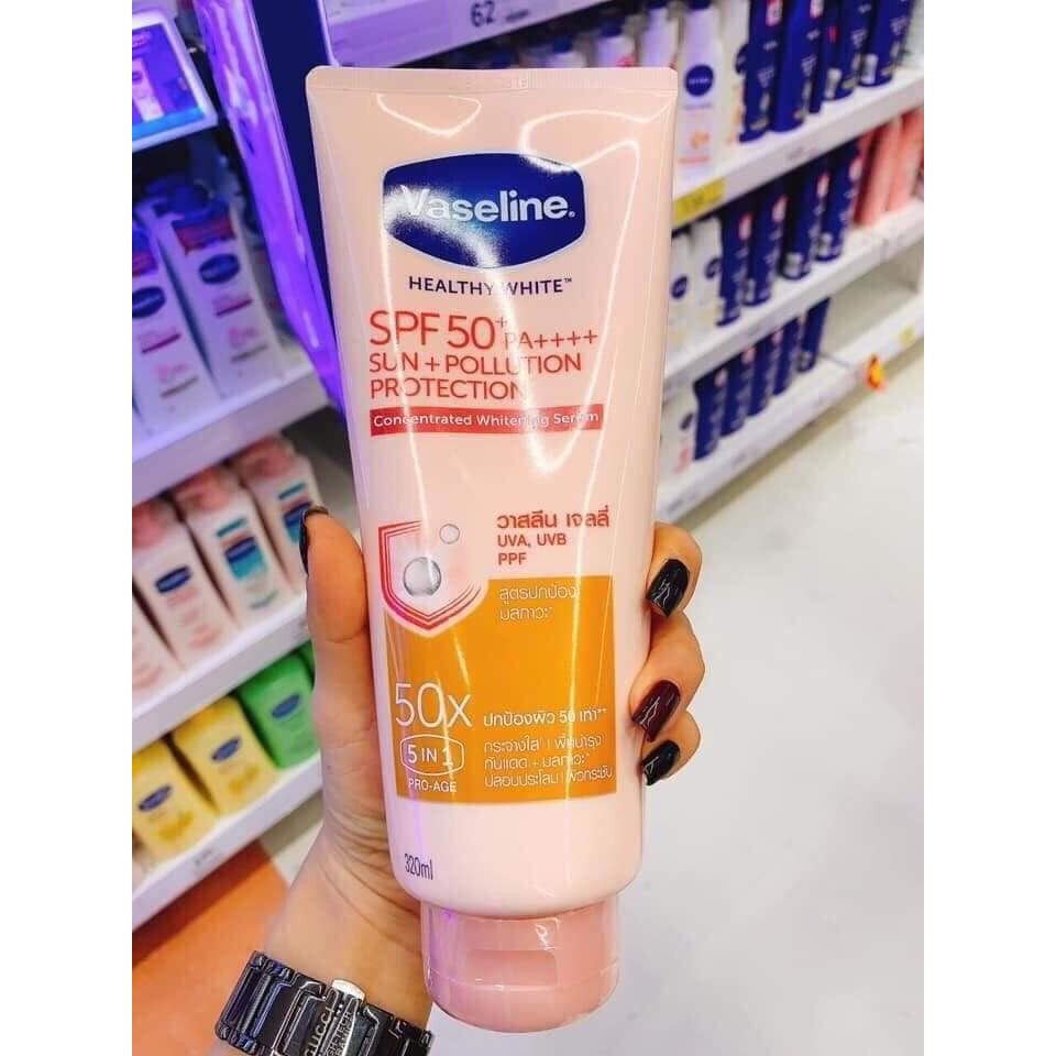 [HCM]Dưỡng thể Vaseline 50x SPF 50++ 320ml thái lan