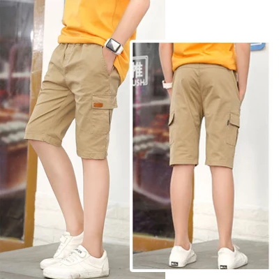 IENENS 4-13 Years Kids Baby Boy Shorts Casual Clothes Trousers Boys Slim Straight Jeans Young Children Fashion Cotton Clothing Short Pants Elastic Waist Pants