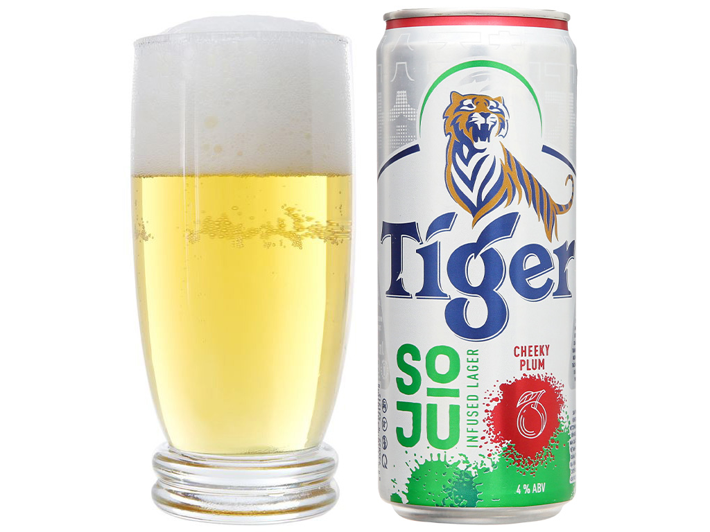 [Siêu thị WinMart] - Bia Tiger Soju Cherry lon sleek 330ml