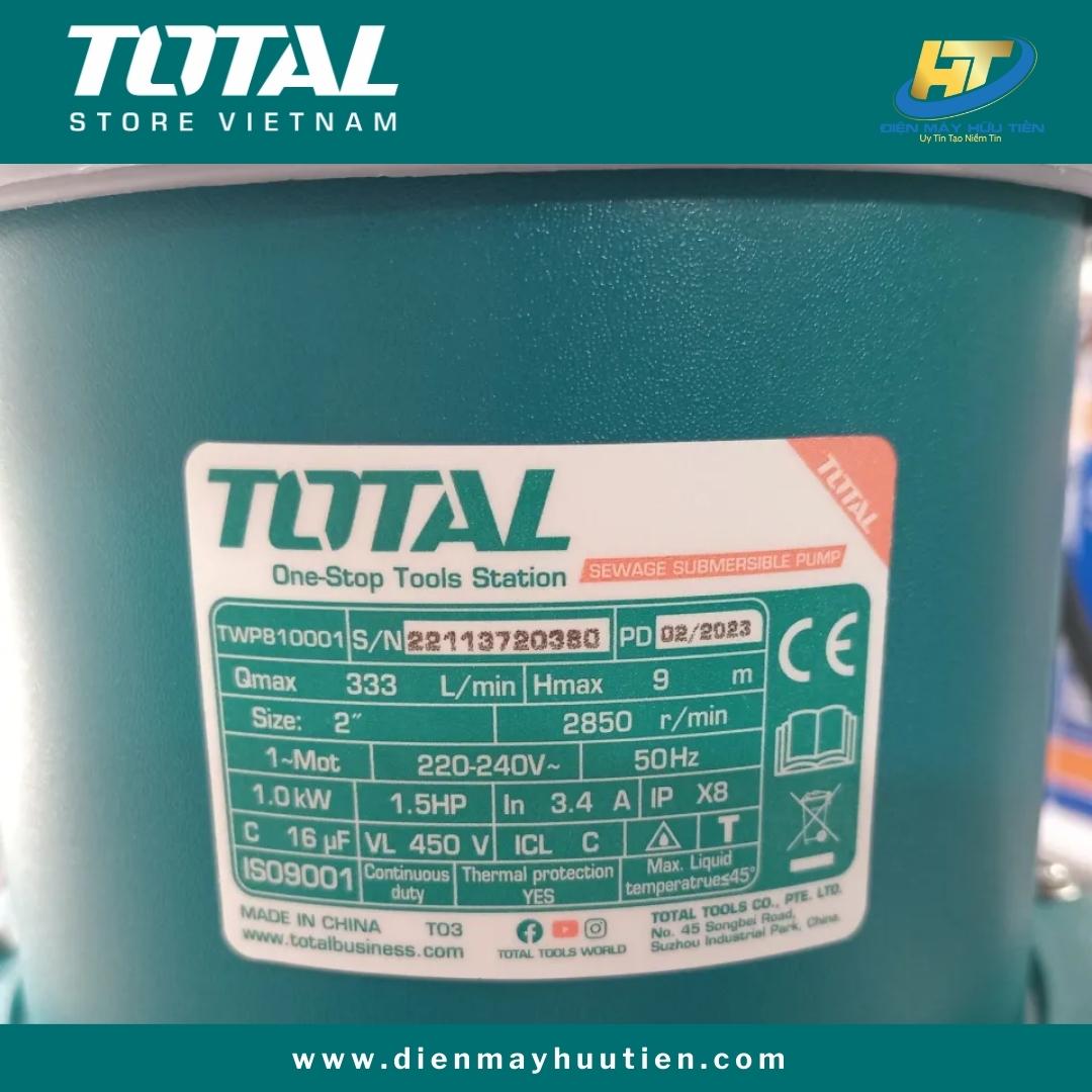 Máy Bơm Chìm Nước Thải TOTAL  TWP810001