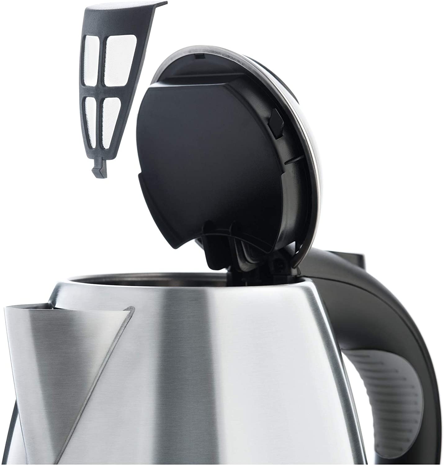 WMF Stelio kettle stainless steel, 1.7l, with filter, 2400W, wireless, illuminated water level indicator, lime water filter, cromargan matt [Energy Class A]