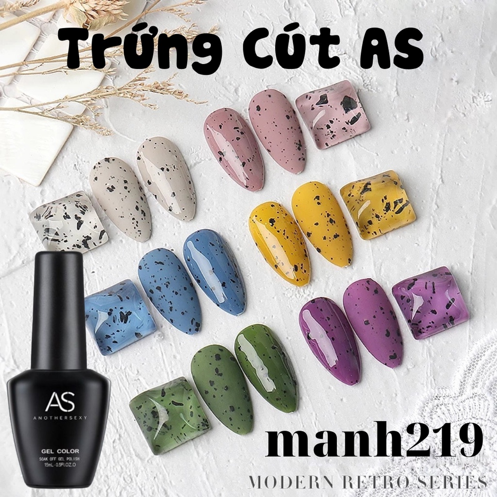 Sơn Gel Top Trứng Cút AS Chai đen - sinailmi