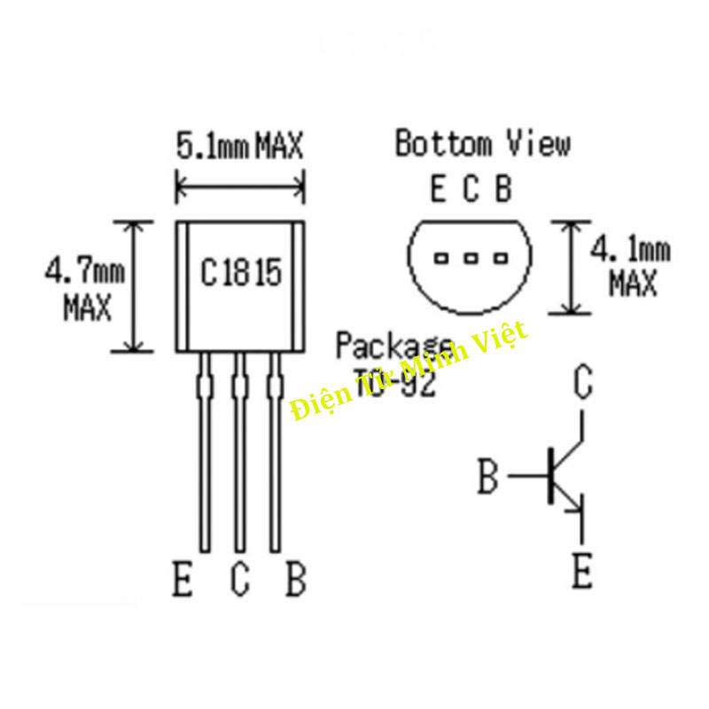 COMBO 20  Con Transistor C1815 TO-92 TRANS NPN 0,15A 50V