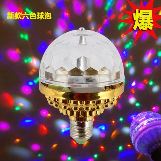 Bóng Đèn Tròn Led Vũ Trường 7 Màu Rotating Lamp Xoay Tròn