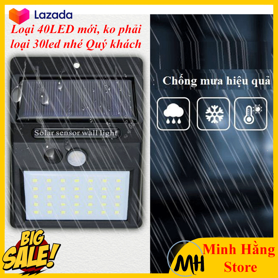 [GIẢM GIÁ SẬP SÀN- CAM KẾT CHẤT LƯỢNG] Đèn led loại đôi và đơn cảm biến hồng ngoại năng lượng mặt trời (40 mắt led ) Cảm Biến 3 Chế Độ. Đèn led cảm biến năng lượng mặt trời có thể thích ứng với hầu hết điều kiện thời tiết