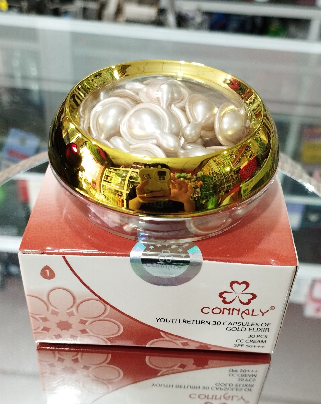 Viên Serum trẻ hoá da CONNALY làm kem lót trang điểm và chống nắng Spf 50+++